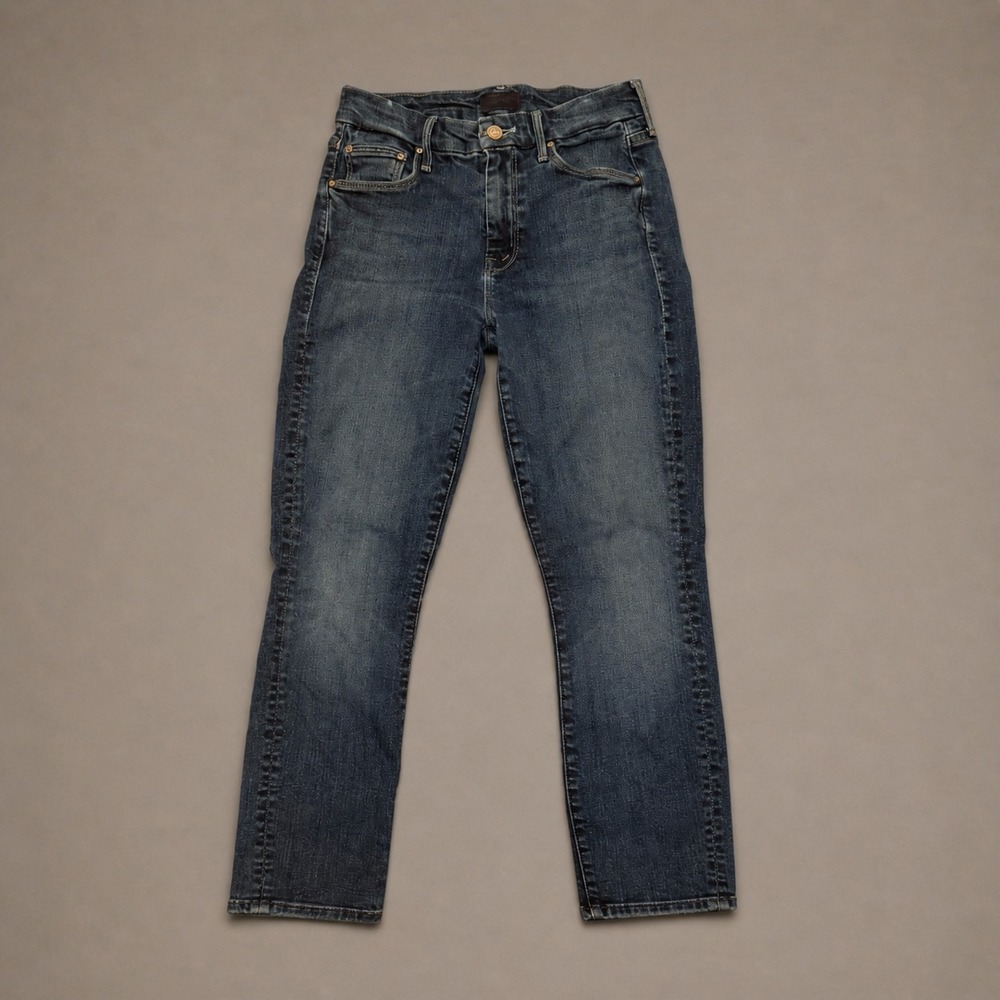 MOTHER The Looker Crop - "On The Edge" Dark Blue Skinny Jeans | Size 25